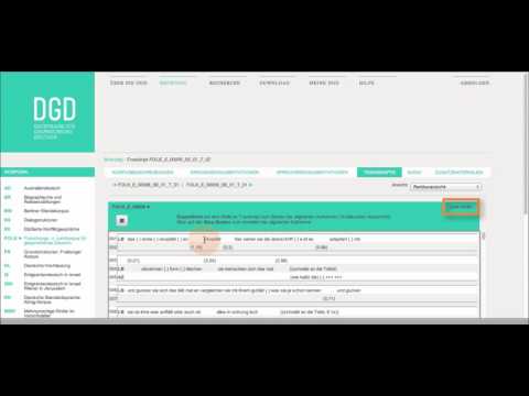 Datenbank für Gesprochenes Deutsch (DGD)