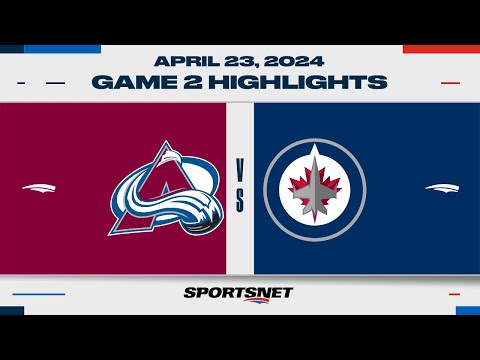 NHL Game 2 Highlights | Avalanche vs. Jets - April 23, 2024