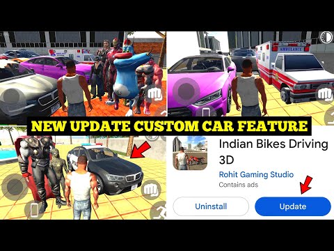New Update Custom Car+Npc Feature in Indian Bike Driving 3D 🤯🔥| All Secret Cheat Code |Harsh in Game