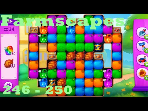 Farmscapes Level 246 - 250HD Gameplay Walkthrough |  3 - match game | android | ios | pc | app
