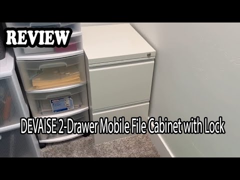 DEVAISE Mobile File Cabinet, Rolling Printer Stand with 3 Drawers, Fabric Vertical Filing Cabinet fits A4 or Letter Size for Home Office, Light Grey video review thumbnail