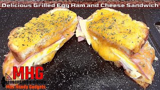Delicious Grilled Egg Ham and Cheese Sandwich