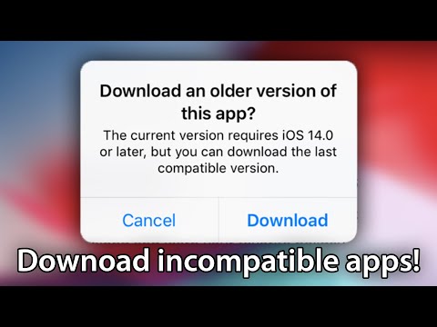 Part of a video titled How to download incompatible apps on iOS 11/12/13/14/15! - YouTube