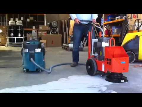 Floating dust shroud fitted to Core Cut Grinder