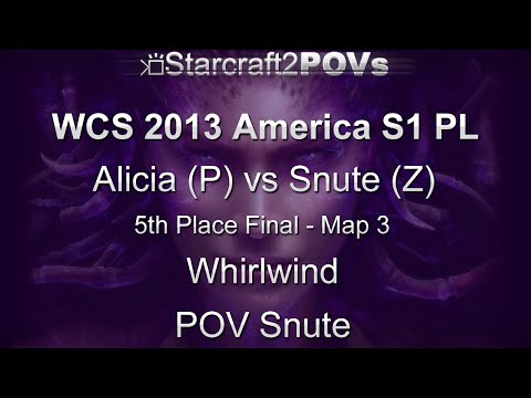 SC2 HotS - WCS 2013 AM S1 PL - Alicia vs Snute - 5th Place Finals - Map 3 - Whirlwind - Snute