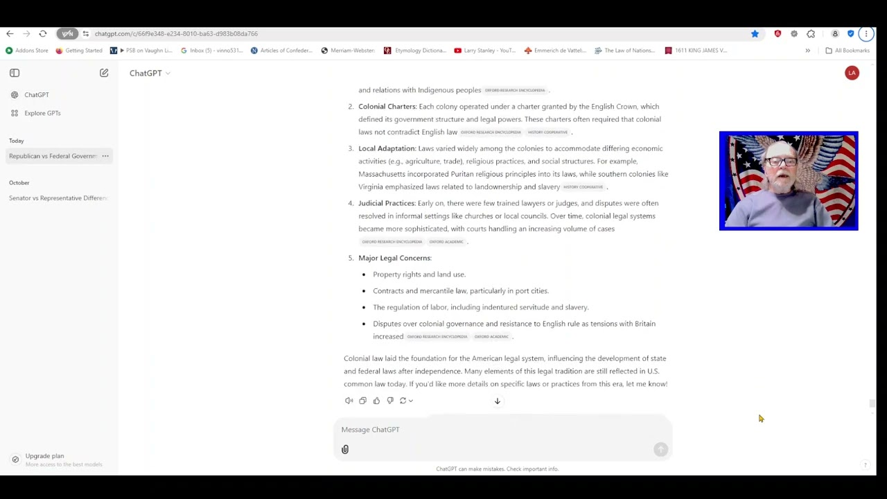 2024 11 22.  What was Colonial Law?