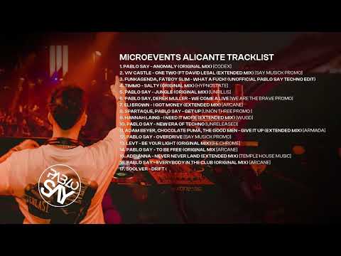 TECHNO MIX BY PABLO SAY LIVE AT MICROEVENTS HALO CLUB ALICANTE, SPACE92