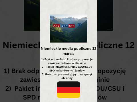 Niemieckie media publiczne 12 marca