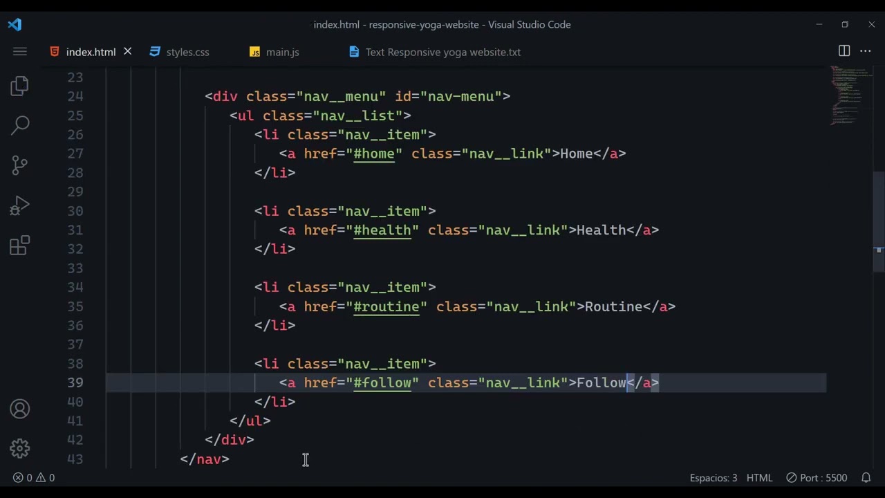 Responsive Yoga Website Design Using HTML CSS & JavaScript