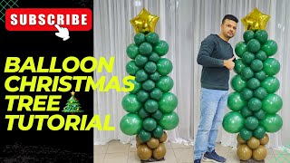 DIY | CHRISTMAS BALLOON GARLAND TUTORIAL |How To Make Balloon Christmas Tree 🎄 | Party King Kuwait