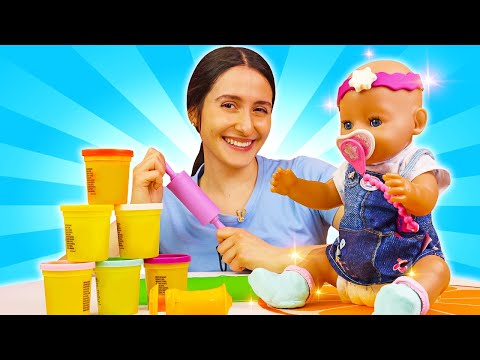 Come giocare con il pongo? Video con i giochi e le bambole per i bambini piccoli. Una tata perfetta