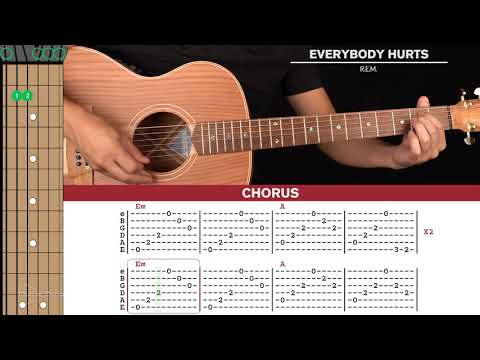 Everybody Hurts Guitar Cover REM 🎸|Tabs + Chords|