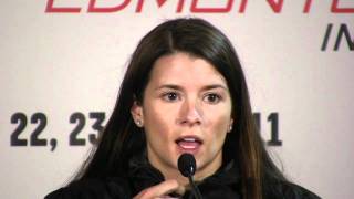 Indy driver Danica Patrick talks about the rain