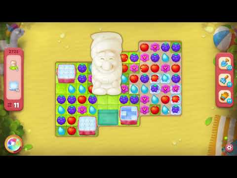 Gardenscapes 2725 Hard Level - 16 moves - NO BooSTERS