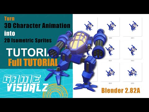 Blender 2.82a Turn 3D Character Animation Into 2D...