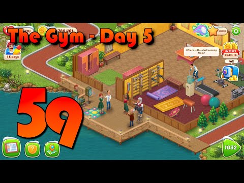 Playrix Homescapes - The Gym Day 5 - Lake House Part 59 -  Lets Play Match 3 Mobile Games