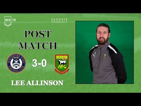 Lee Allinson post match v HUNGERFORD TOWN - 14 October 2023