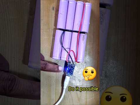 Tp4056 charging module with lithium ion battery // How to charge 18650 li ion battery #shorts