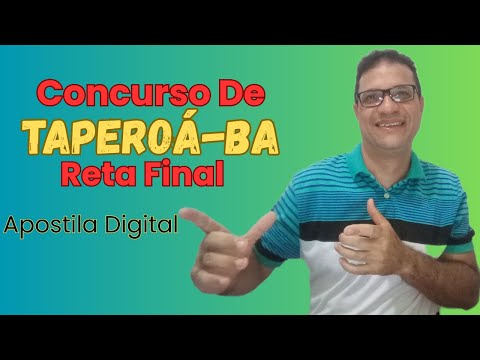 Concurso de Taperoá-BA! Tá chegando a hora 