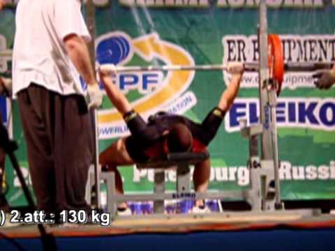 Sub-Juniors Men's class: -93/-105/-120/+120 kg Benchpress 2014 EPF Championships