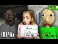 Baldi's Basics at Granny's Homeschool! | Granny Horror Game and Baldi's Basics in REAL LIFE COMBINED - Tannerites Baldi's Basics at Granny's Homeschool! | Granny Horror Game and Baldi's Basics in REAL LIFE COMBINED
