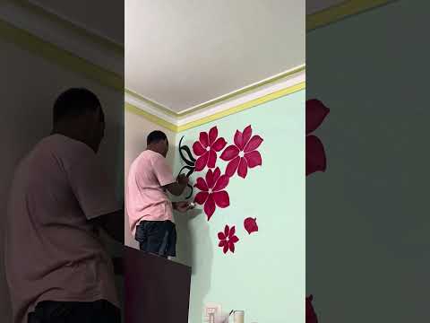wall painting flower design