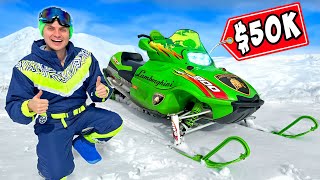 I Bought A Lamborghini SNOWMOBILE!!