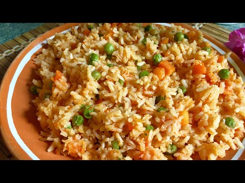 COMO HACER ARROZ ROJO MEXICANO/fácil y rápido .
