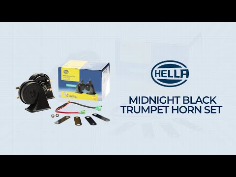 HELLA Electric Horn Midnight Black Trumpet Set