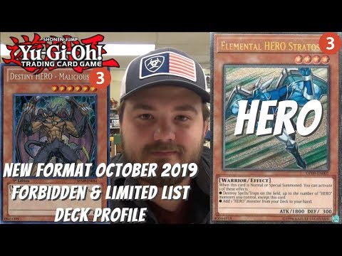 Yugioh New Format October 2019 F&L List UPDATED Deck Profile - HERO - Stratos & Malicious Back to 3!