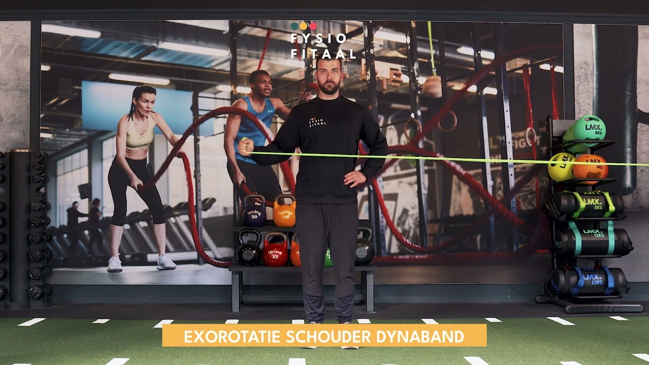Video thumbnail: Exorotation shoulder dynaband - instructional video
