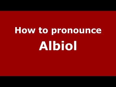 How to pronounce Albiol (Spanish/Spain) - PronounceNames.com