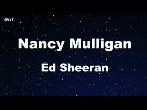 Nancy Mulligan - Ed Sheeran Karaoke 【No Guide Melody】 Instrumental