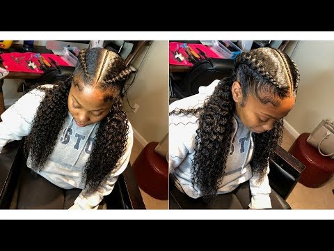 Feed Ins w/ Curls ft. Beauty Forever's Malaysian Curly...