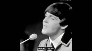 Mclennon John Lennon talking to Paul Mccartney mid performance of &quot;All My Loving&quot; The Beatles 1964