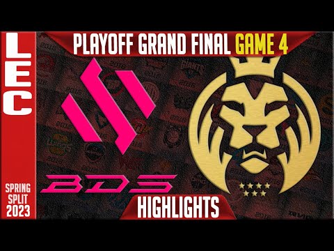 BDS vs MAD Highlights Game 4 | GRAND FINAL LEC Playoffs Spring 2023 | Team BDS vs MAD Lions G4