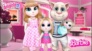 My Talking Angela 2 | Angela Barbie and Tom Ken with his daughters | cosplay