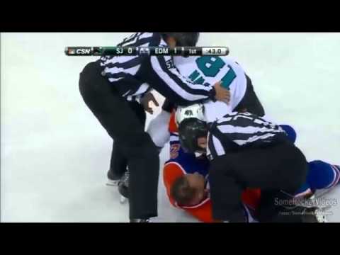 Mike Brown gets knocked out by Matt Hendricks 01.29.14