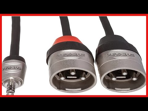 Hosa HMX-010Y 3.5 mm TRS to Dual XLR Pro Stereo Breakout Cable, 10 Feet