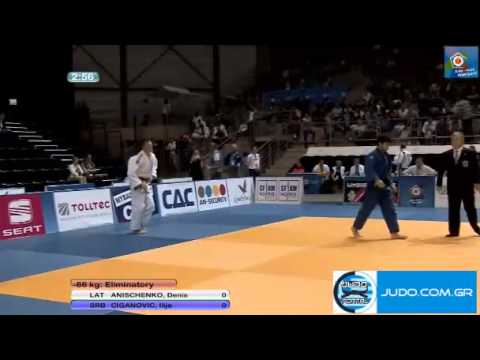 European Judo Championhips U20 Lommel 2011 -66kg ANISCHENKO (LAT)-CIGANOVIC (SRB)