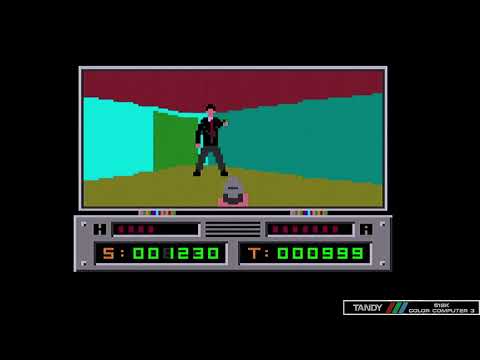 Gate Crasher Tandy/Radio Shack CoCo 3 Game Play