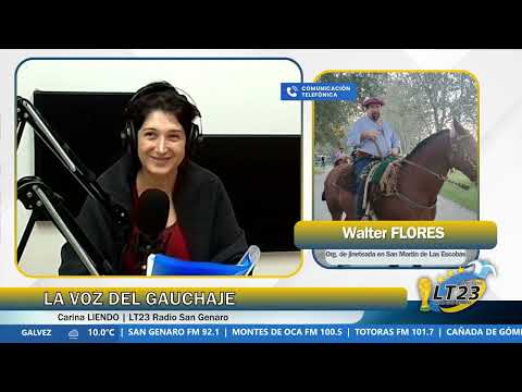 Charlamos con el Org. de la Jineteada en San Martin de Las Escobas Walter Flores