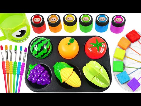 Oddly Satisfying Video l Making DIY Crazyy 6 Square Lolipops Stick Labubu SPRUNKI Paints Mixing ASMR