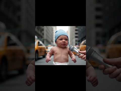 Baby doesn’t like grandma’s breath #ai #baby #grandma #streetinterview