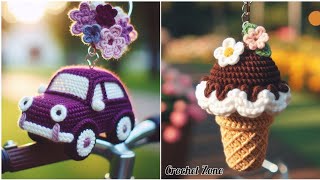 Quick Crochet Keychain Ideas | Simple & Adorable Keychain Models. #crochet #knitting #keychain #diy