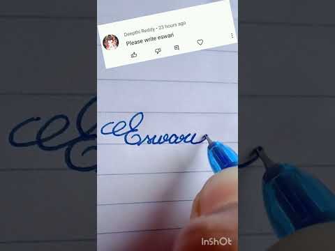 Eswari name write in cursive writing #cursive#writing#beautiful name#eswari#short clip#short