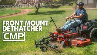 CMP Zero Turn Front Mount Dethatcher on a Toro Mower