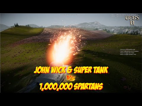JOHN WICK & SHERMAN TANK FULLAUTO vs A MILLION SPARTANS | Ultimate Epic Battle Simulator 2