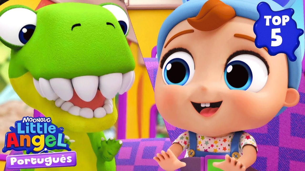 A roda do ônibus dos dinossauros do Joãozinho 🚌 Little Angel Brasil | Músicas Infantis em Português