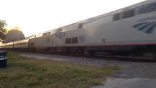 Amtrak train gaining speed